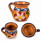 Hand Painted Ceramic Tea Cup Mexican Pottery Mug