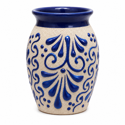 Talavera Style Ceramic Flower Vase