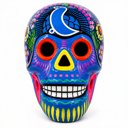 Hand Painted Ceramic Sugar Skull Day of the Dead Decor
