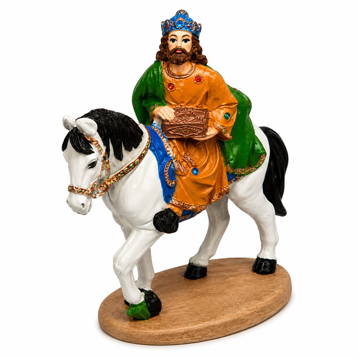 Hand Painted King Figurine Decorative Statue