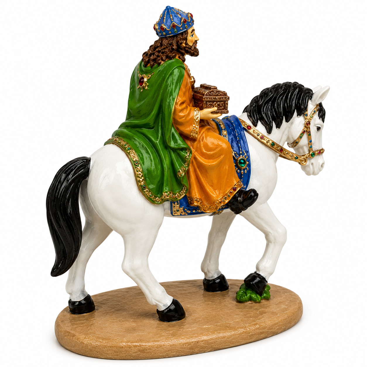 Hand Painted King Figurine Decorative Statue
