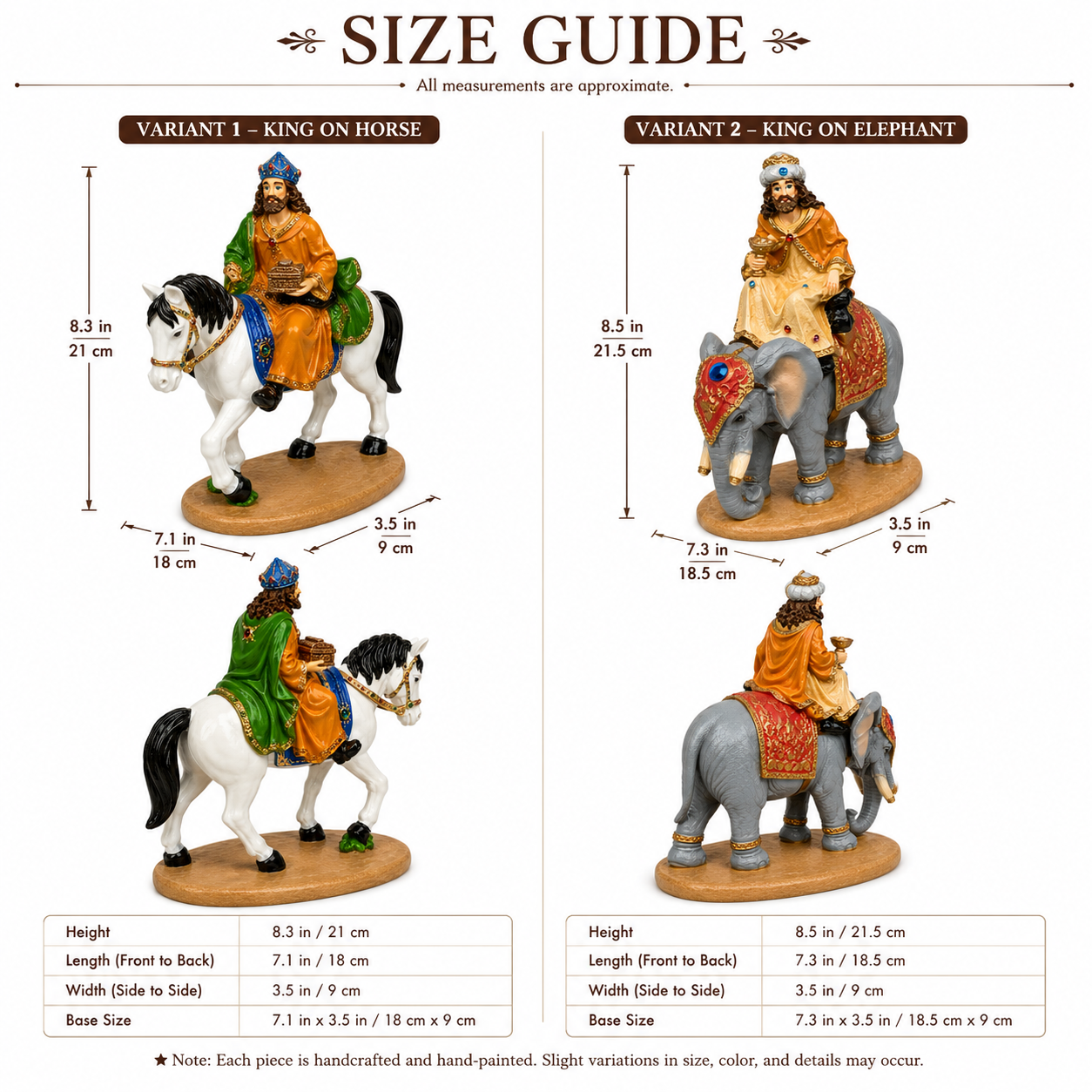 Hand Painted King Figurine Decorative Statue