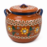 Handmade Mexican Ceramic Kitchen Storage Jar With Lid