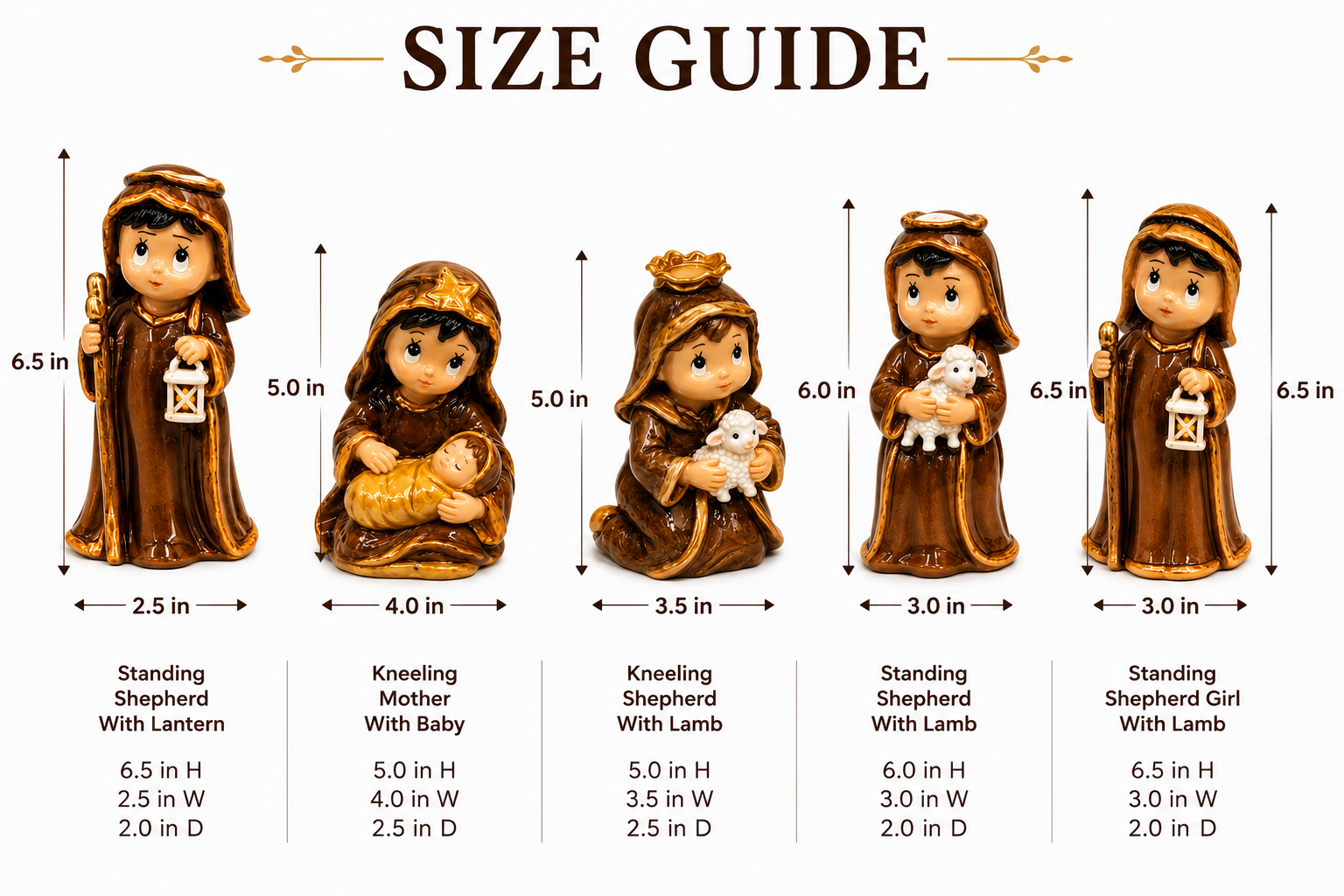 Hand Painted Ceramic Nativity Figurine