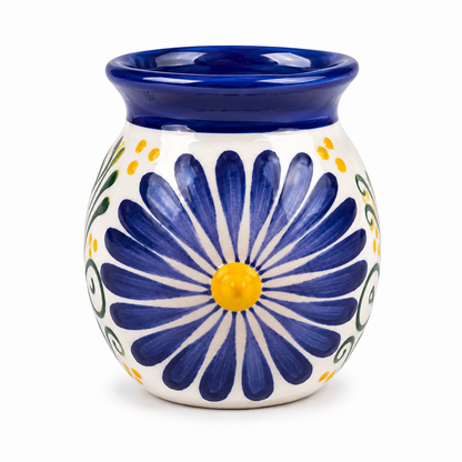 Hand Painted Terracotta Tea Cup Mexican Pottery Mug