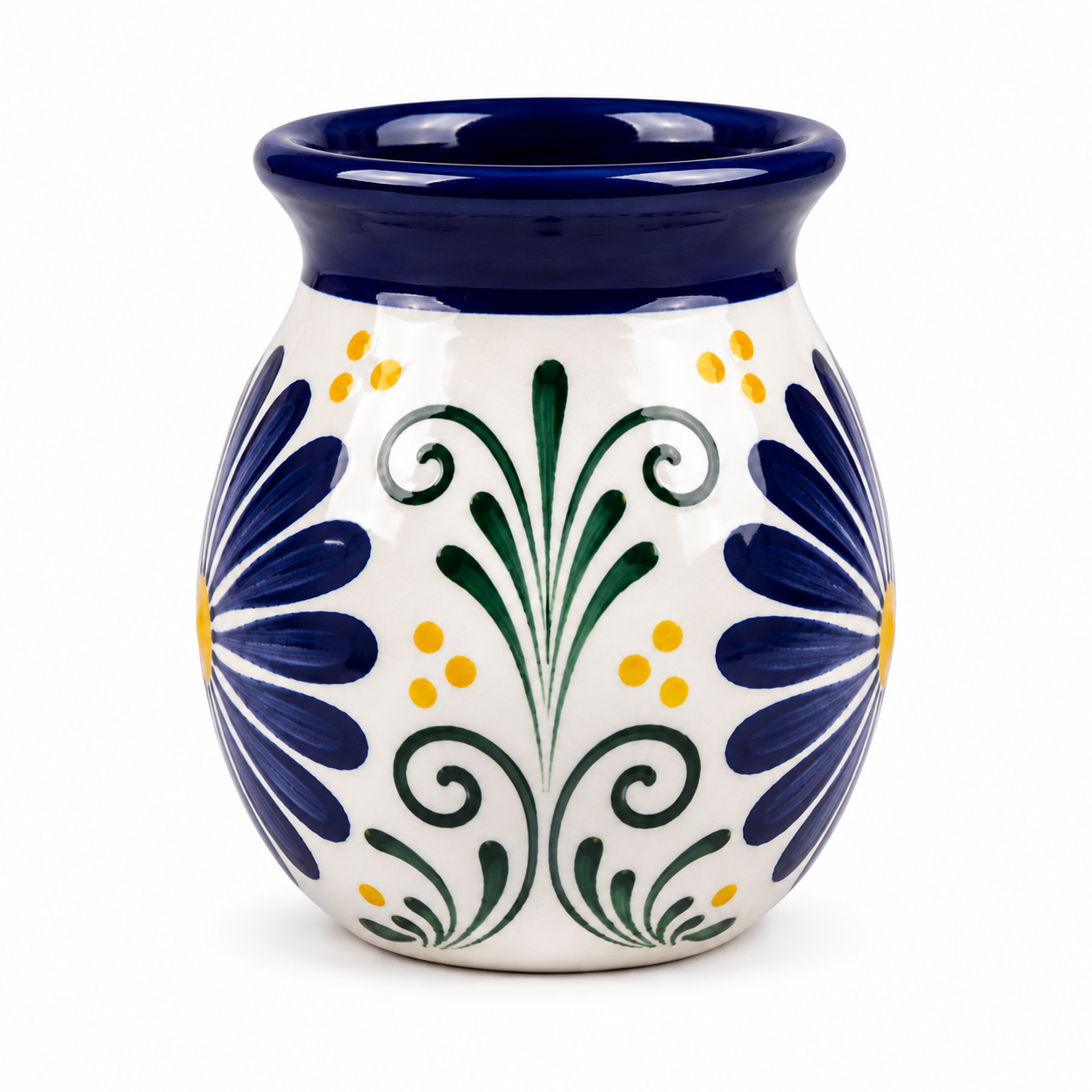 Hand Painted Terracotta Tea Cup Mexican Pottery Mug